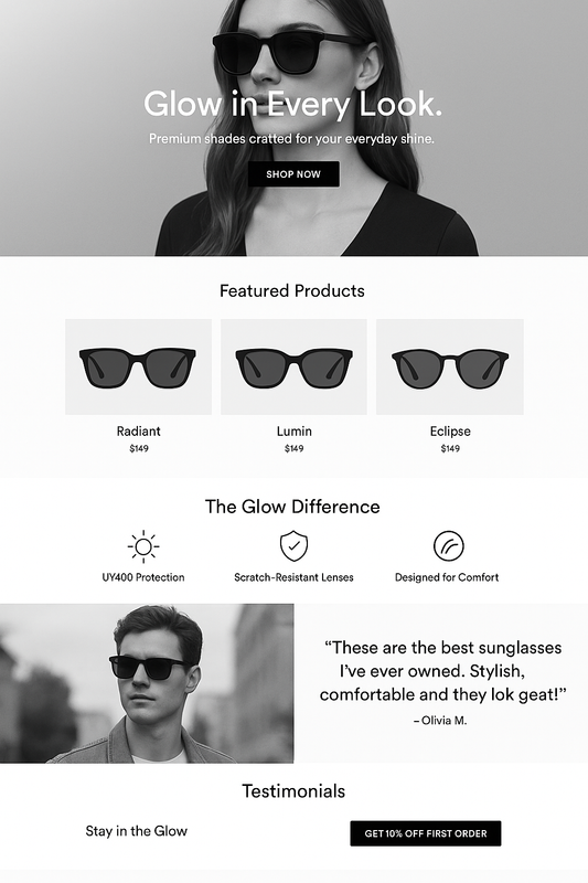 GlowOut Shades | Modern, Minimal Sunglasses & Frames